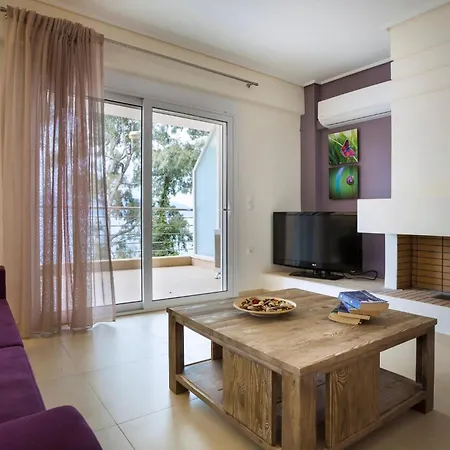 Вилла Deluxe Kefalonia Lotos 3 Bedroom Sea View Karavomilos *